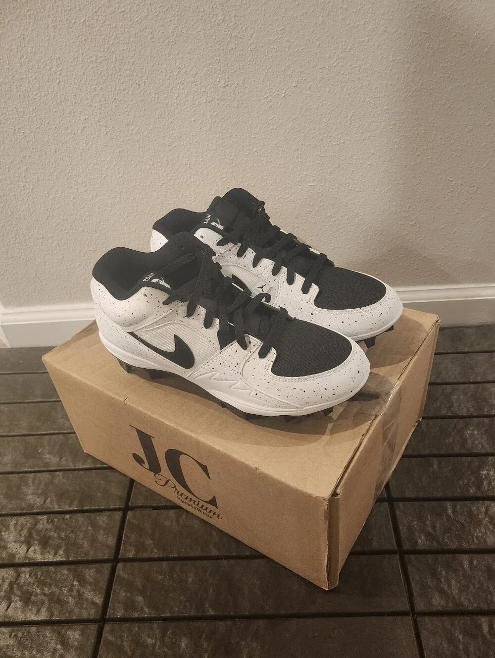 Men's Air Jordan Stadium 90 Cleat 'White Black' Football Cleats